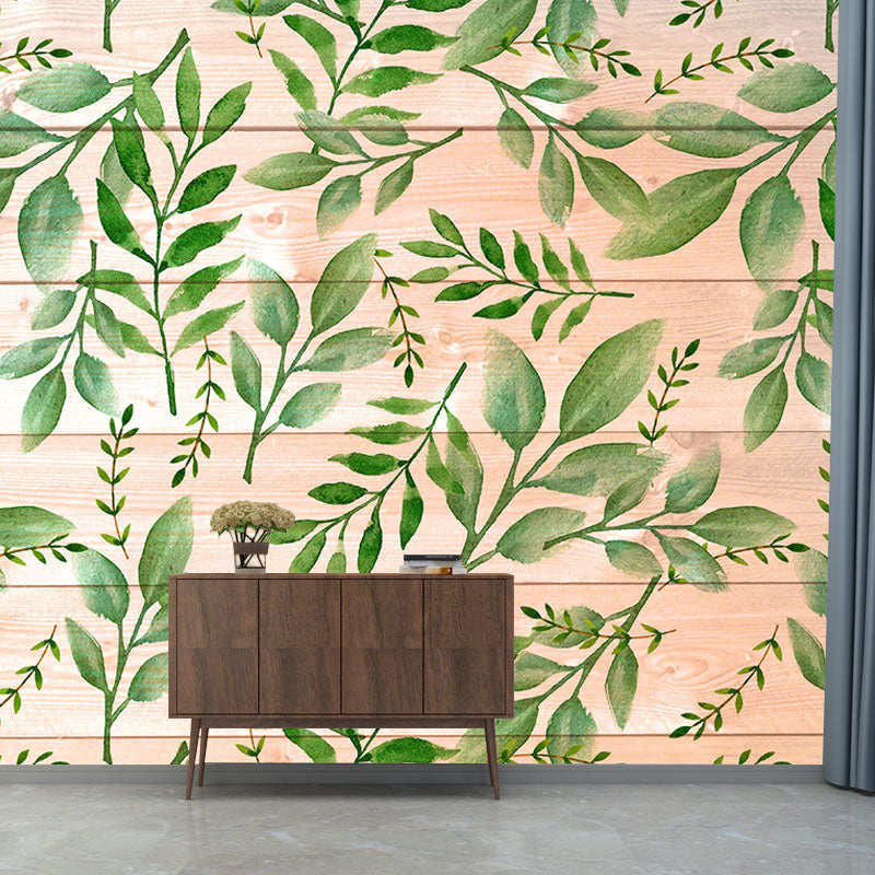 Environment Friendly Mural Wallpaper Wood Grain Photography Bedroom Wall Mural