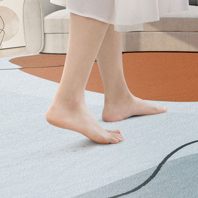 Blend Color Block Rug Indoor Rug Anti-Slip Washable Easy Care Area Carpet for Bedroom