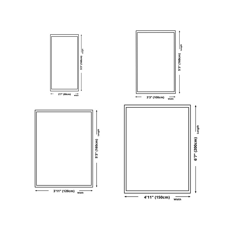 Gray Pattern Rug Polyester Simple Indoor Rug Non-Slip Backing Rug for Home Decor