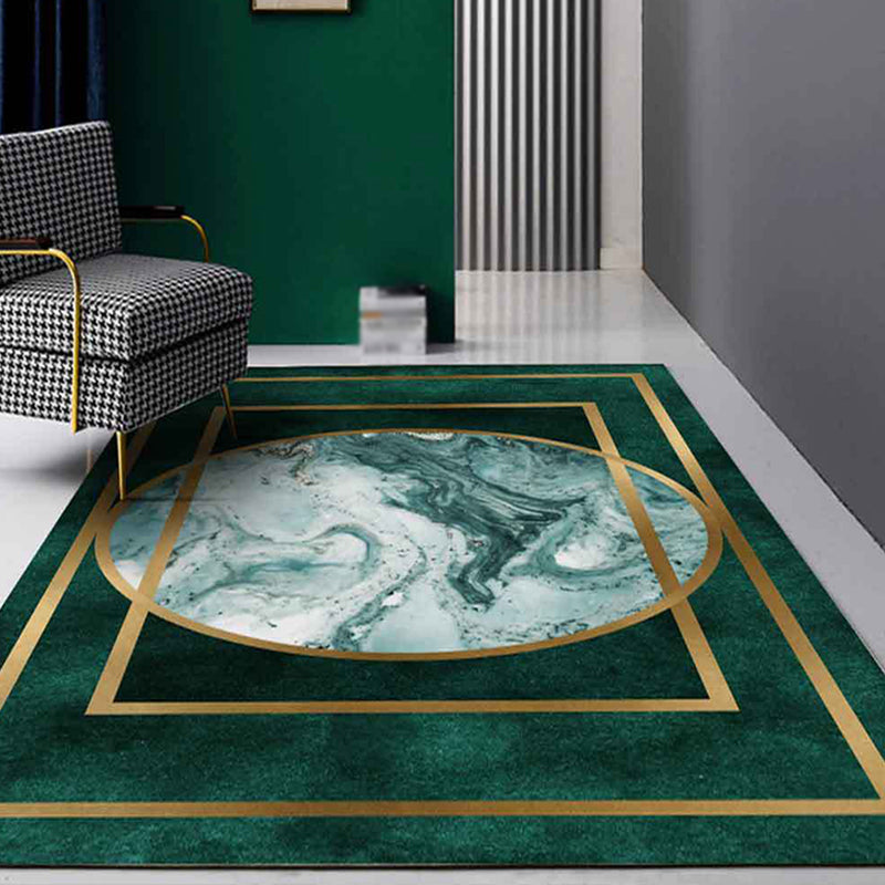 Atrovirens Leopard Rug Polyester Modern Rug Non-Slip Backing Rug for Home Decor