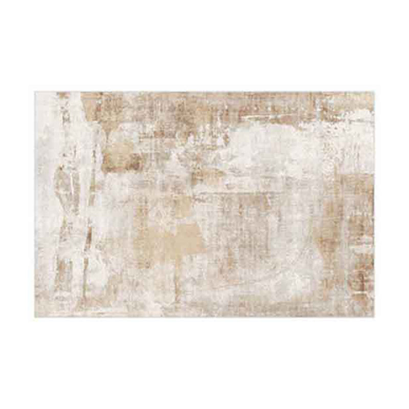 Pale Grey Graphic Rug Polyester Modern Rug Washable Rug for Living Room