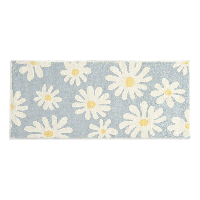 Tappeto moderno beige tappeto di tappeto di fiore in poliestere per arredamento per la casa