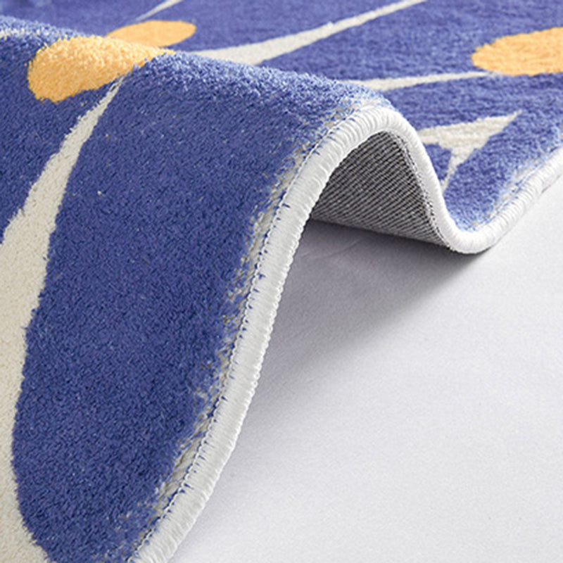 Tappeto moderno beige tappeto di tappeto di fiore in poliestere per arredamento per la casa