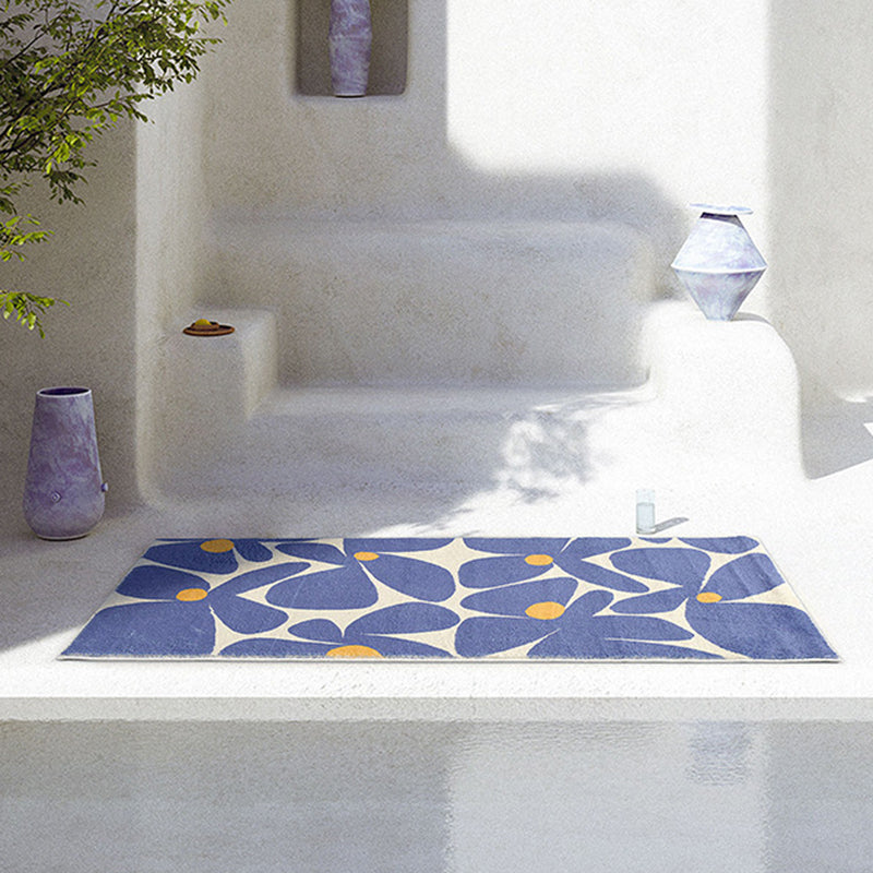 Tappeto moderno beige tappeto di tappeto di fiore in poliestere per arredamento per la casa