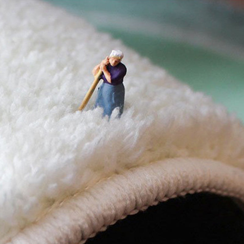 Geel kleurblok binnentapijt Polyester eenvoudig tapijt wasbaar tapijt voor woondecoratie