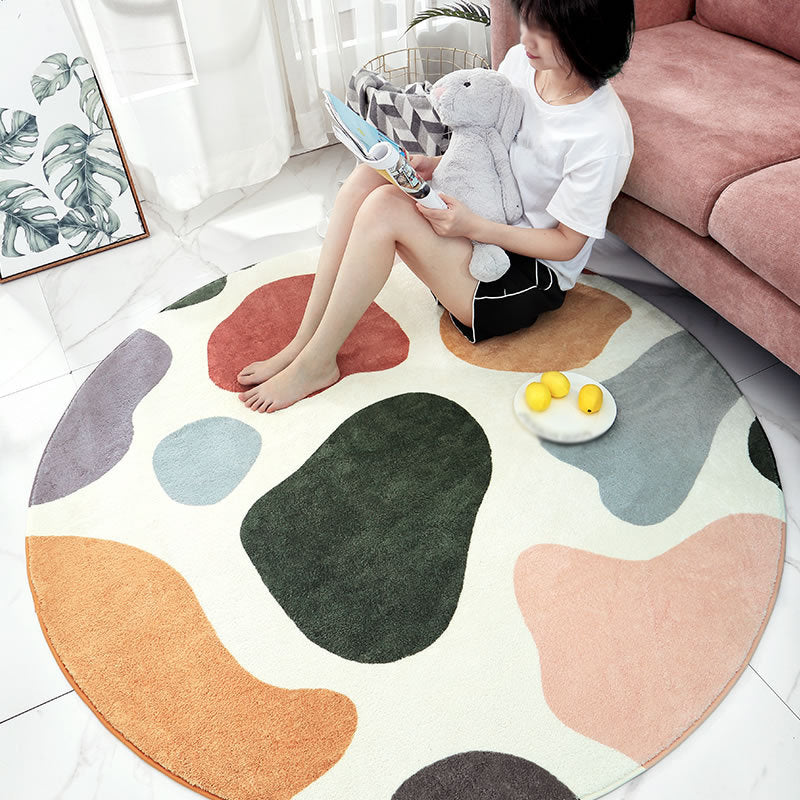 Green Leaves Carpet Polyester Nordic Carpet Washable Carpet for Living Room