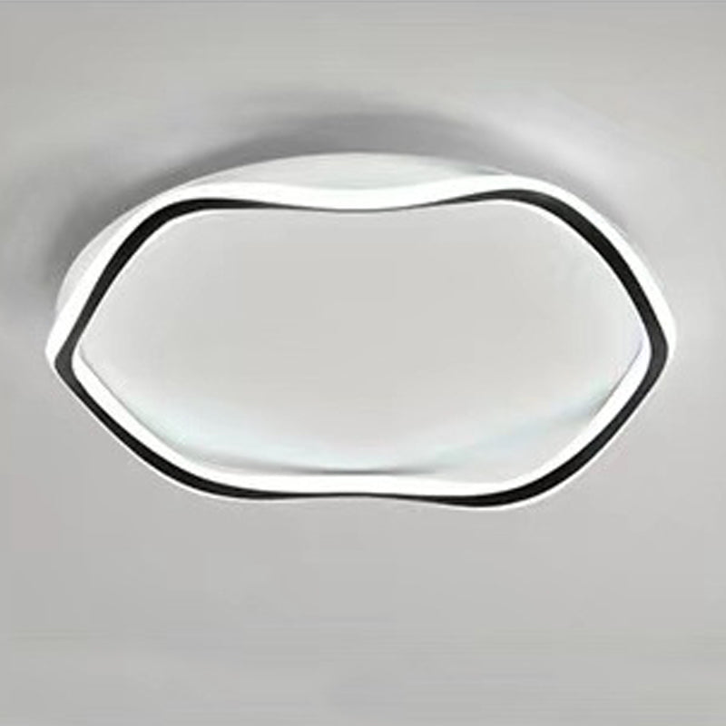Contemporary Flush Light Fixtures Circular Metal 1 Light Flush Mount Lamps for Bedroom