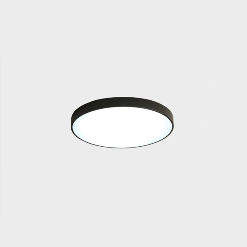 Plafonnier LED mince de forme ronde macaron, Style Simple et moderne en fer, 1 lumière encastrée pour chambre à coucher