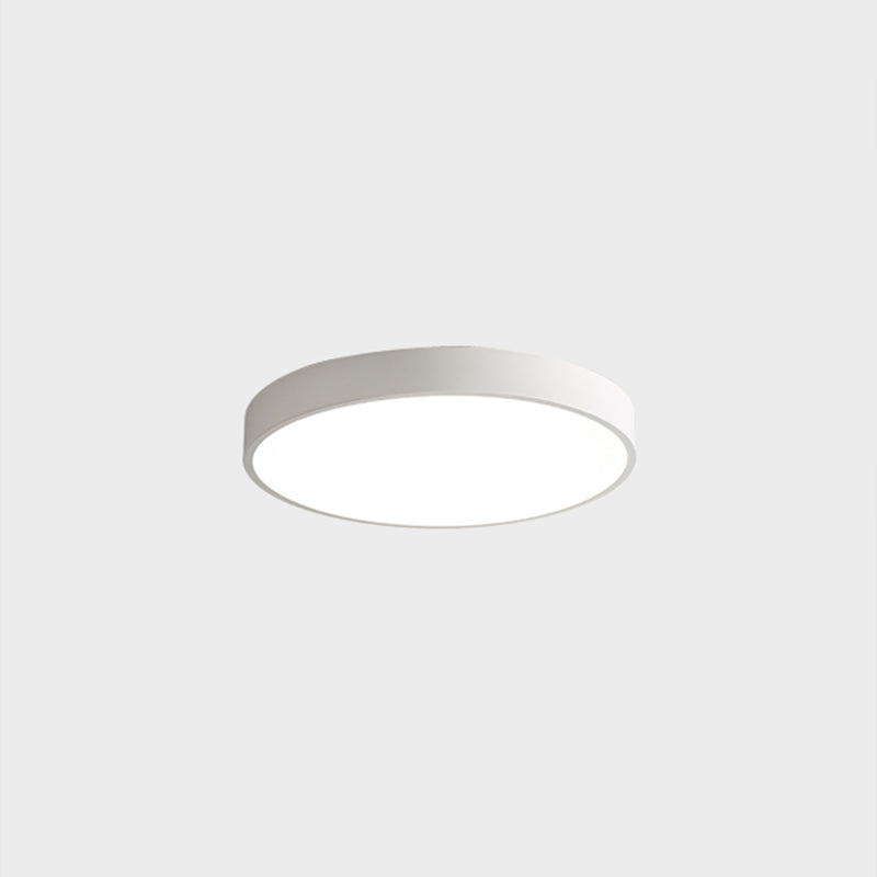 Plafonnier LED mince de forme ronde macaron, Style Simple et moderne en fer, 1 lumière encastrée pour chambre à coucher