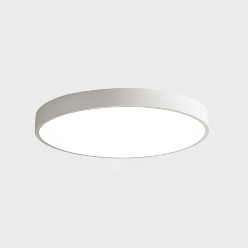 Plafonnier LED mince de forme ronde macaron, Style Simple et moderne en fer, 1 lumière encastrée pour chambre à coucher