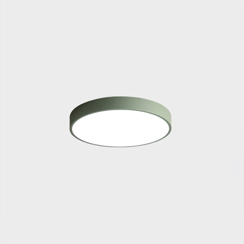Plafonnier LED mince de forme ronde macaron, Style Simple et moderne en fer, 1 lumière encastrée pour chambre à coucher
