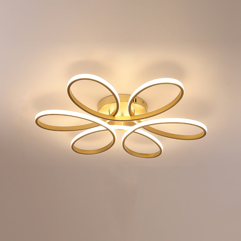 Luminaires encastrés modernes Lampes encastrées en métal linéaire à 1 lumière en or