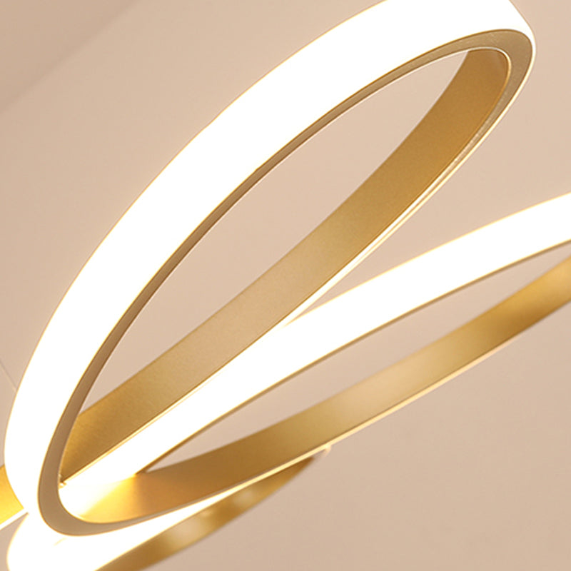 Modern Flush Light Fixtures Linear Metal 1 Light Flush Mount Lamps in Gold