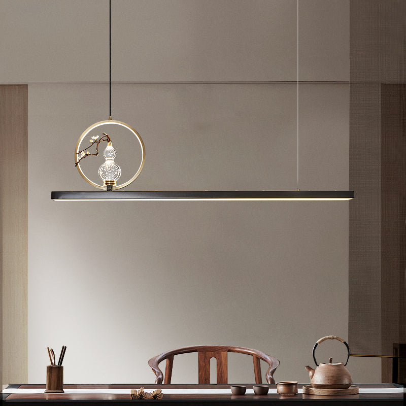 2-Light Metal Pendant Lighting in Modern Style Spherical Island Lights with Acrylic Shade