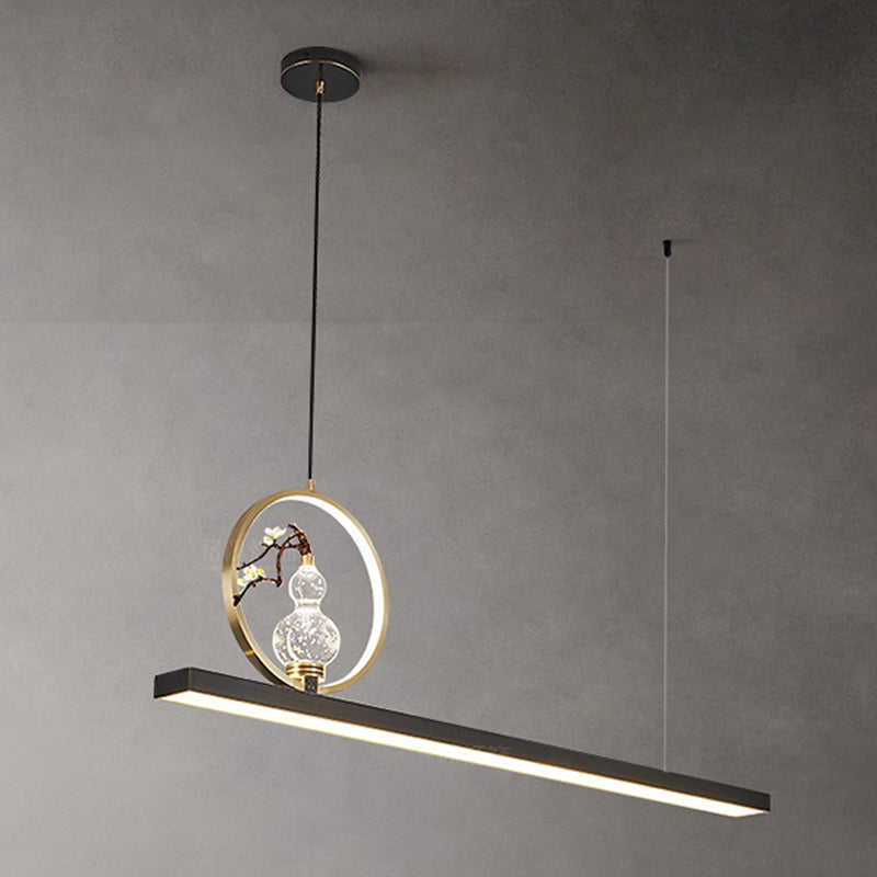 Iluminación colgante de metal de 2 luces con luces esféricas de estilo moderno con sombra acrílica