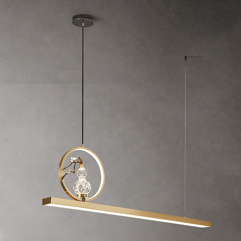 Iluminación colgante de metal de 2 luces con luces esféricas de estilo moderno con sombra acrílica