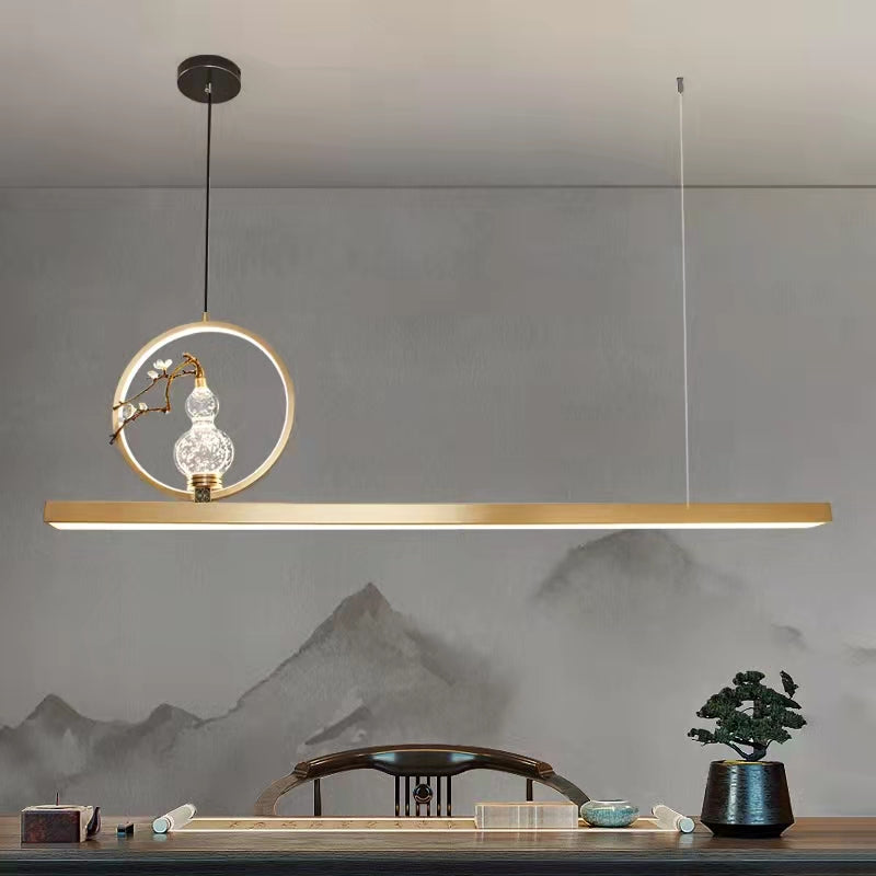 Iluminación colgante de metal de 2 luces con luces esféricas de estilo moderno con sombra acrílica