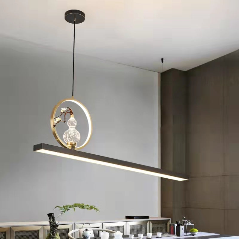 Iluminación colgante de metal de 2 luces con luces esféricas de estilo moderno con sombra acrílica