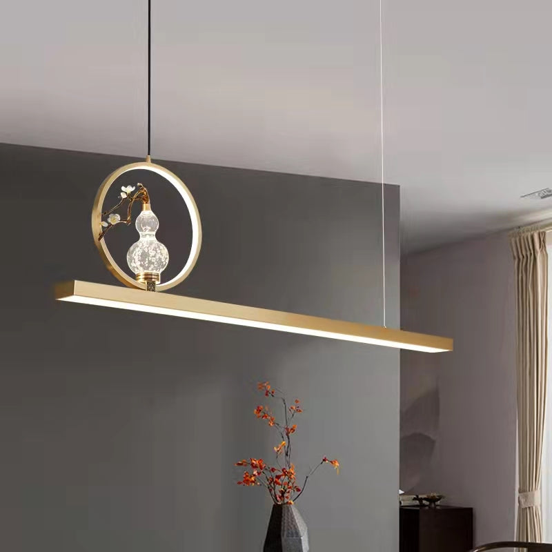 Iluminación colgante de metal de 2 luces con luces esféricas de estilo moderno con sombra acrílica