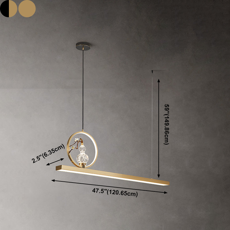 Iluminación colgante de metal de 2 luces con luces esféricas de estilo moderno con sombra acrílica