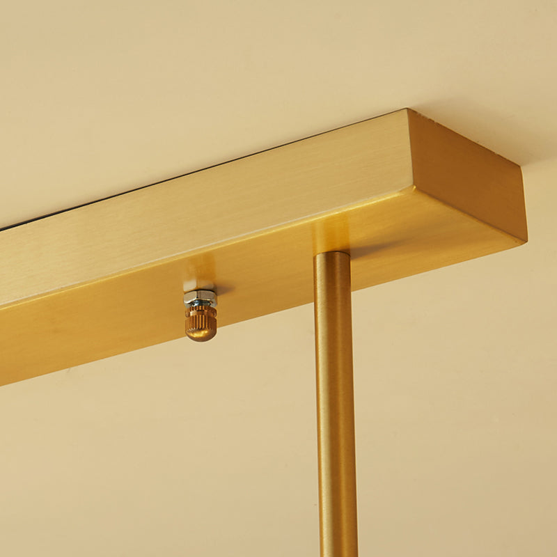 Contemporary Island Light Fixtures Sphere Glass Island Lights in Gold