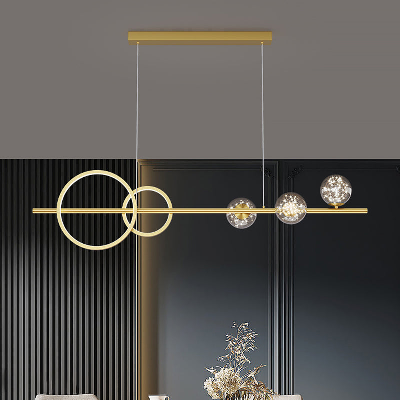 Moderne Metallanhänger Beleuchtung kugelförmiger Glas Anhängerleuchten