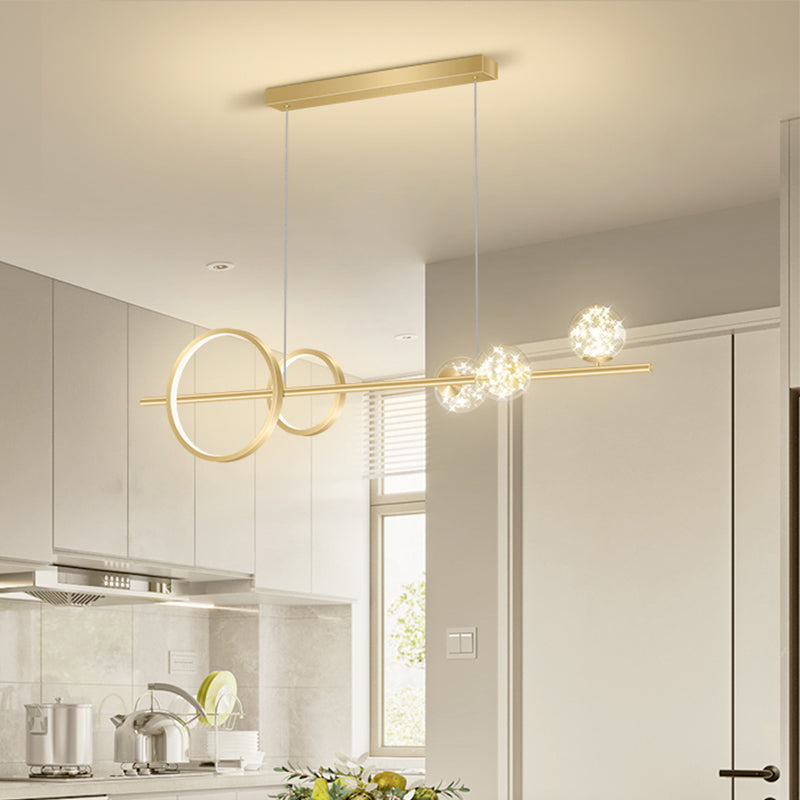 Moderne Metallanhänger Beleuchtung kugelförmiger Glas Anhängerleuchten