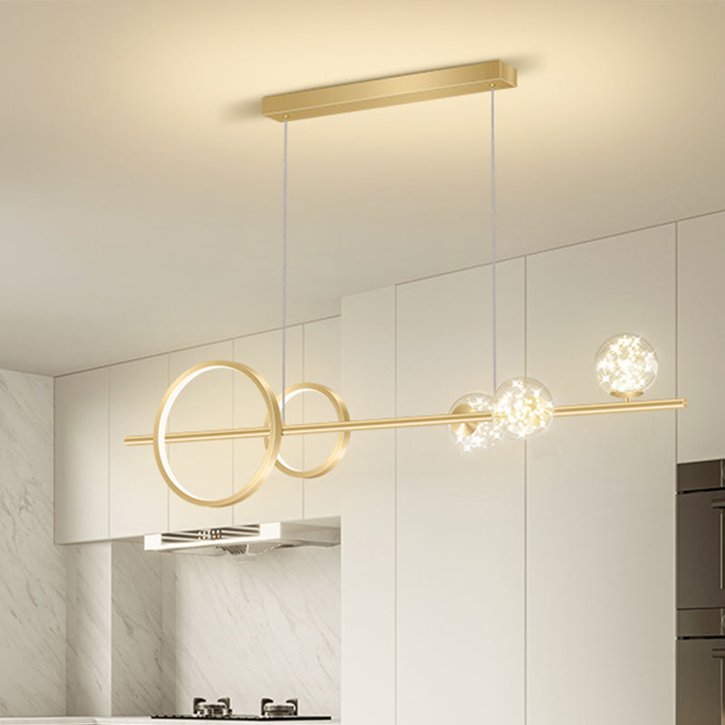 Moderne Metallanhänger Beleuchtung kugelförmiger Glas Anhängerleuchten