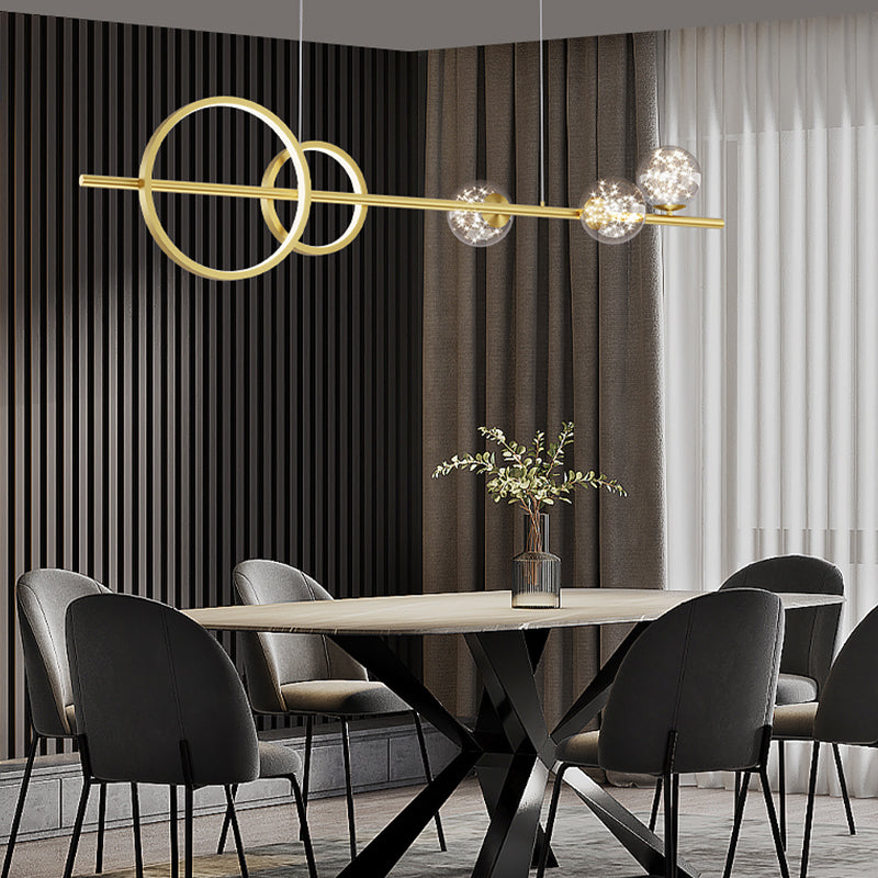 Moderne Metallanhänger Beleuchtung kugelförmiger Glas Anhängerleuchten