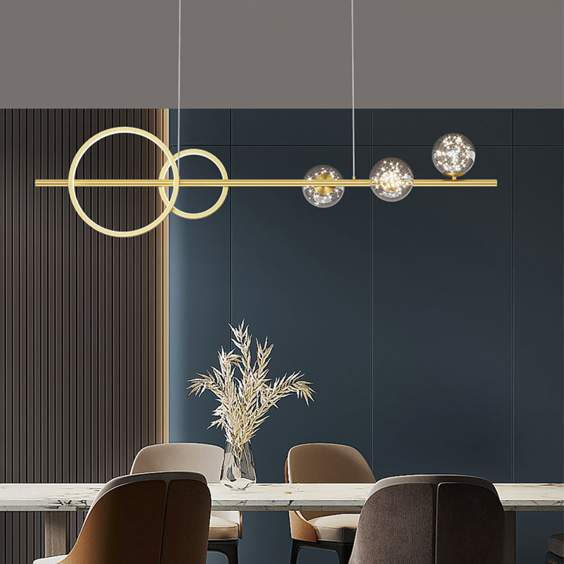 Moderne Metallanhänger Beleuchtung kugelförmiger Glas Anhängerleuchten