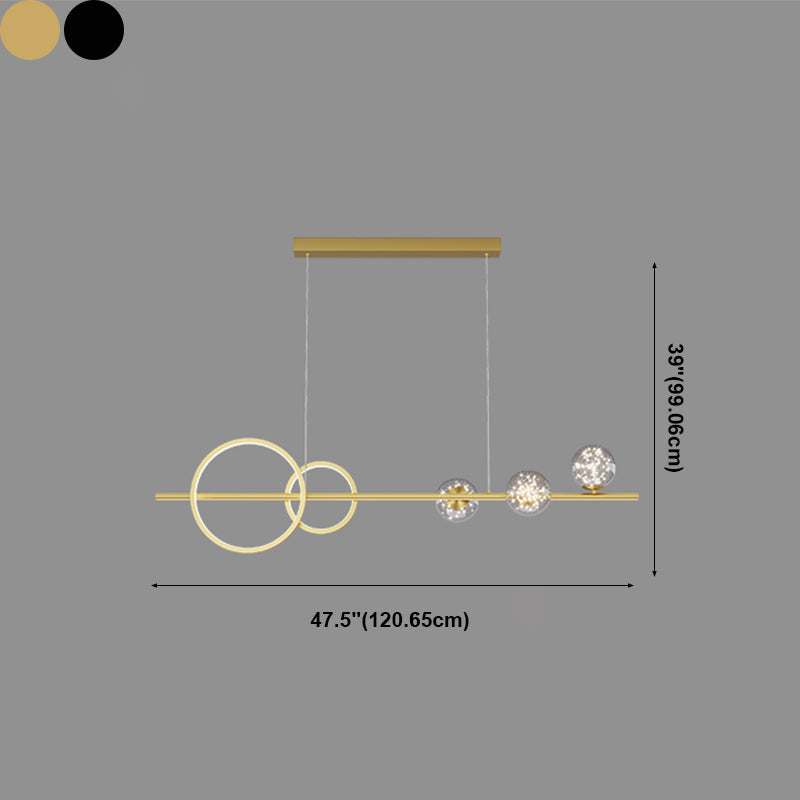 Moderne Metallanhänger Beleuchtung kugelförmiger Glas Anhängerleuchten