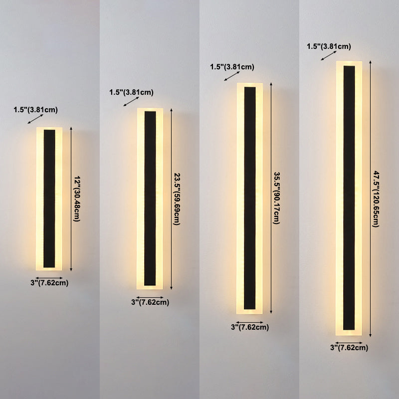 Éclairage de mur de métal linéaire