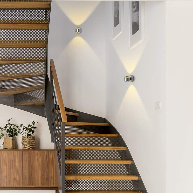 Éclairage mural en métal rond