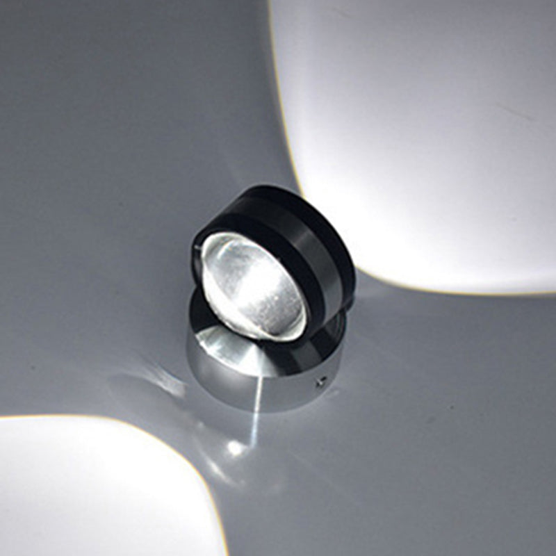 Éclairage mural en métal rond