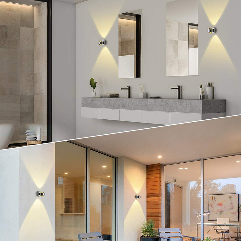 Éclairage mural en métal rond