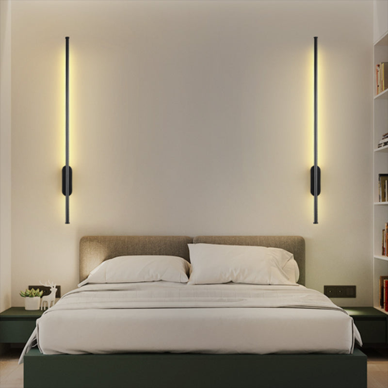Forma lineare in metallo sconce moderno stile moderno 1 lampada da supporto da parete leggera