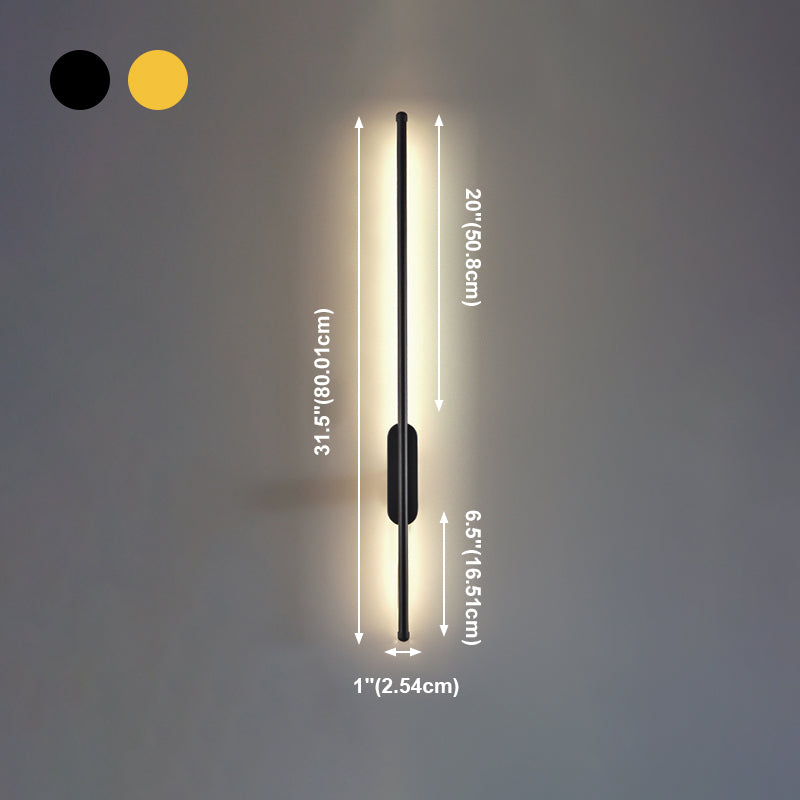 Forma lineare in metallo sconce moderno stile moderno 1 lampada da supporto da parete leggera