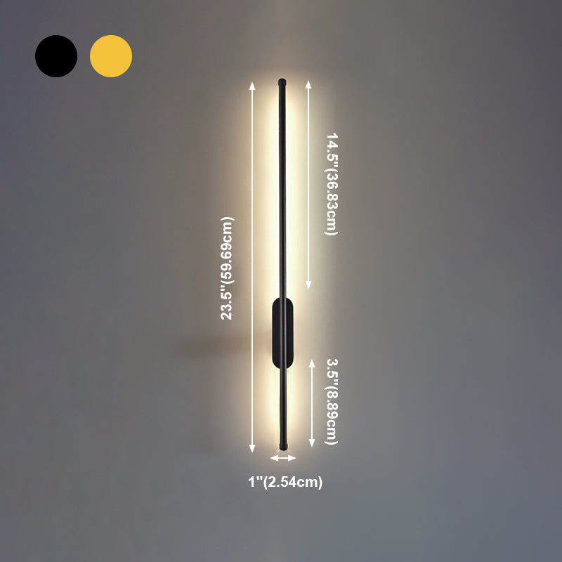 Forma lineare in metallo sconce moderno stile moderno 1 lampada da supporto da parete leggera