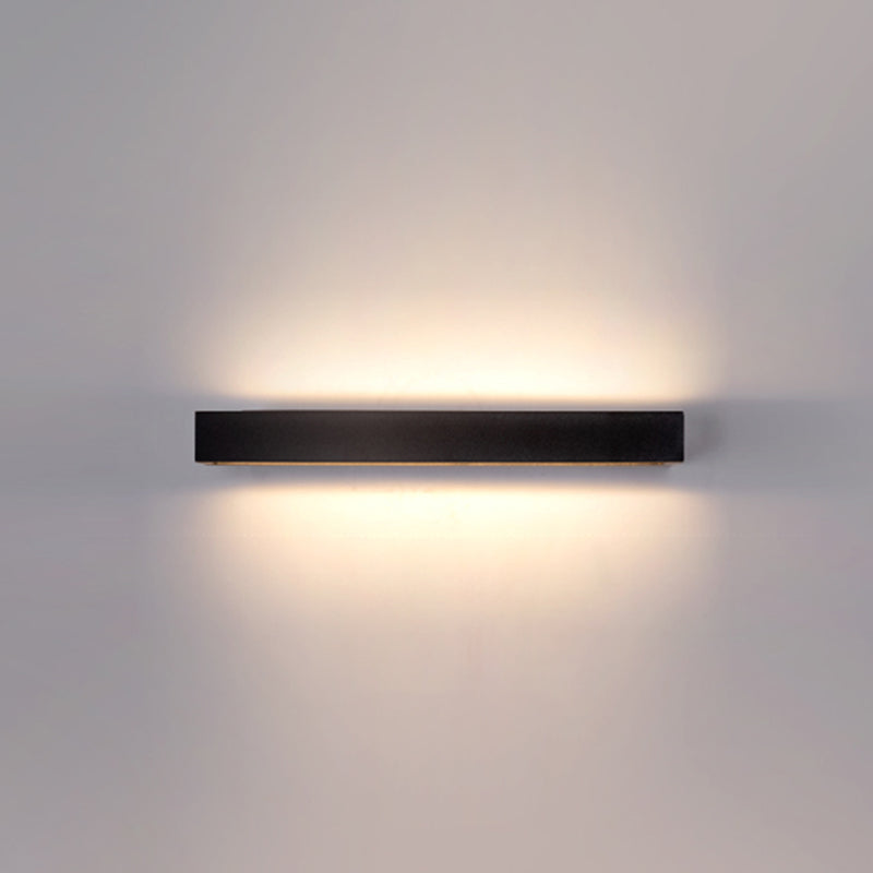 Square Shape Metal Wall Sconce Modern Style Single Light Wall Lighting Fixtures in Black