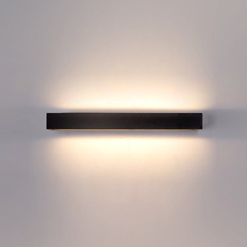 Square Shape Metal Wall Sconce Modern Style Single Light Wall Lighting Fixtures in Black