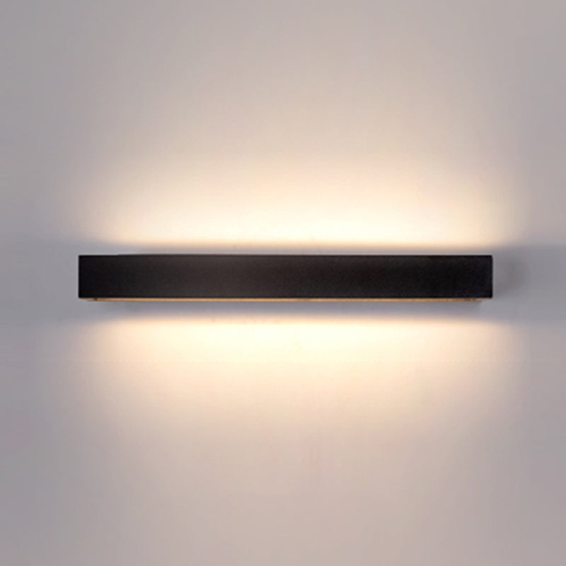 Square Shape Metal Wall Sconce Modern Style Single Light Wall Lighting Fixtures in Black