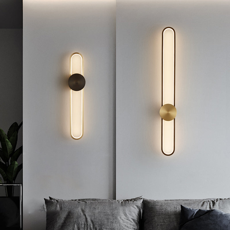 Lineare Form Metall Wandleuchten moderner Stil 2 Leichter Wandleuchten