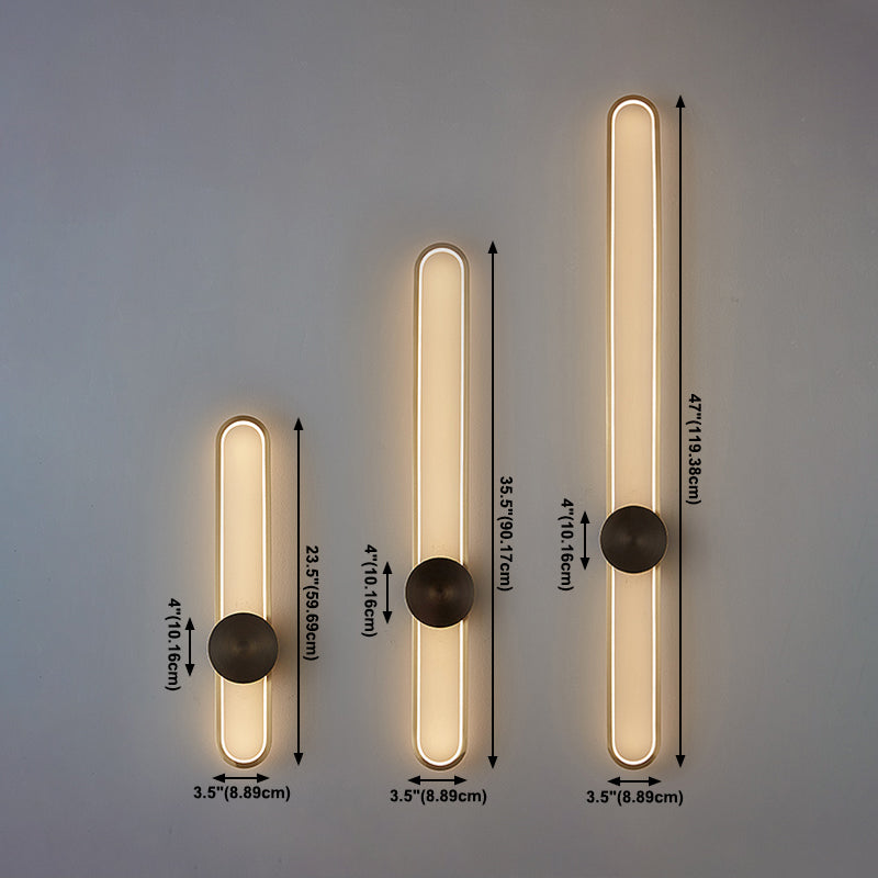 Lineare Form Metall Wandleuchten moderner Stil 2 Leichter Wandleuchten