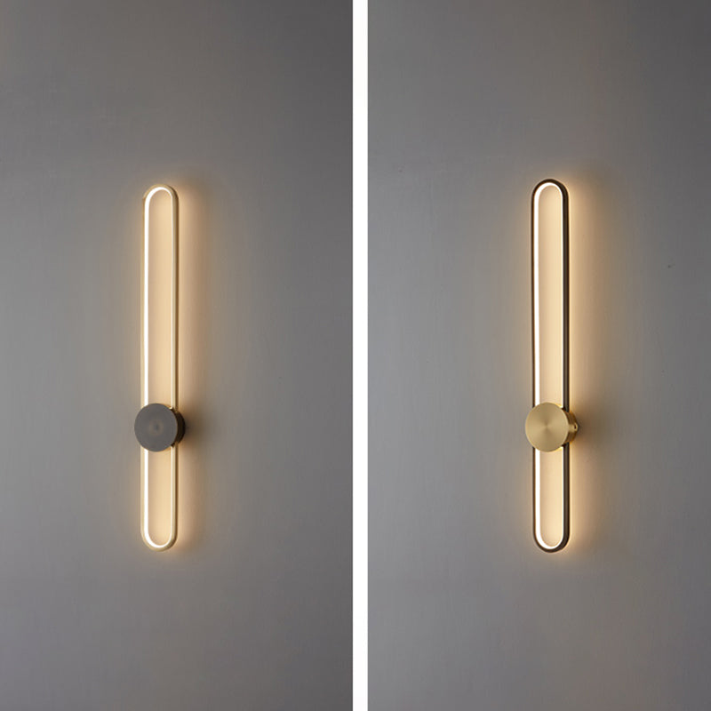 Lineare Form Metall Wandleuchten moderner Stil 2 Leichter Wandleuchten