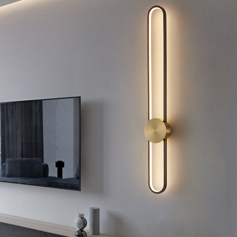 Lineare Form Metall Wandleuchten moderner Stil 2 Leichter Wandleuchten