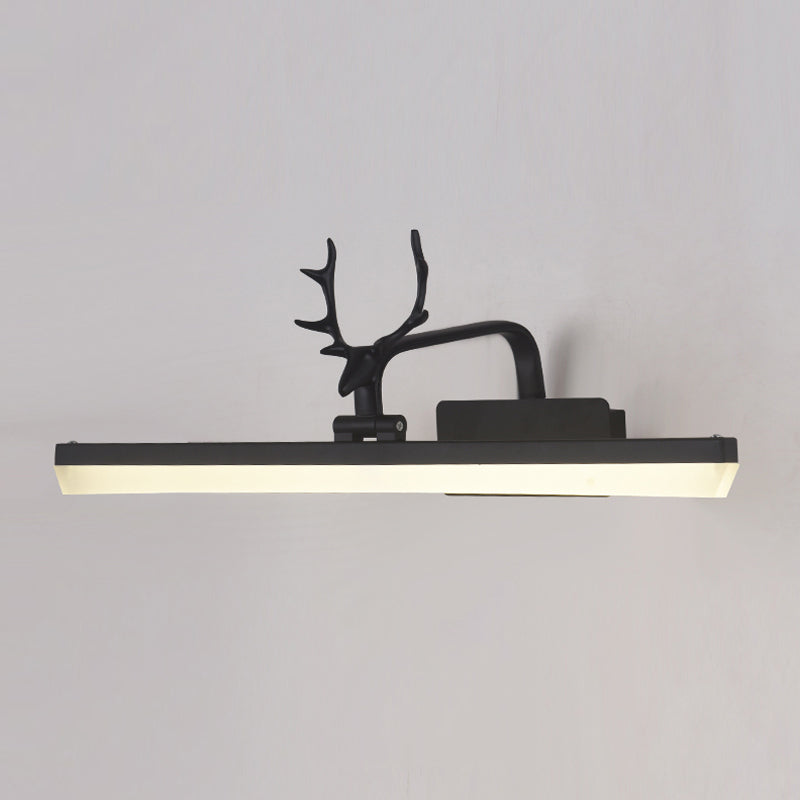 Linear Metal Wall Sconce Modern Style 1-Light Mirror Wall Mount Light Fixture