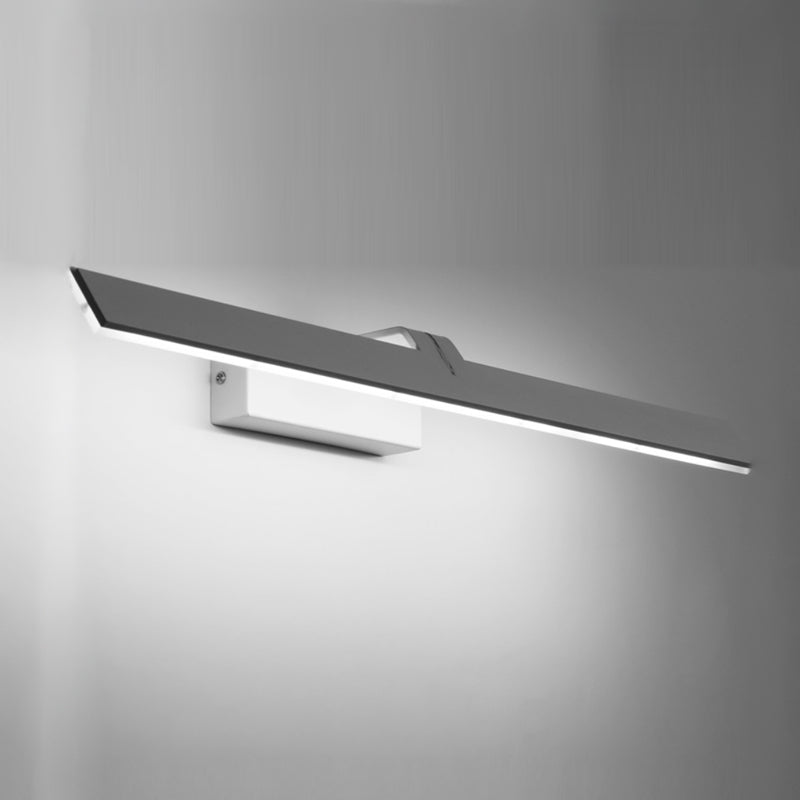 Linear Shape Metal Wall Sconce Modern Style 1-Light Mirror Wall Mount Light