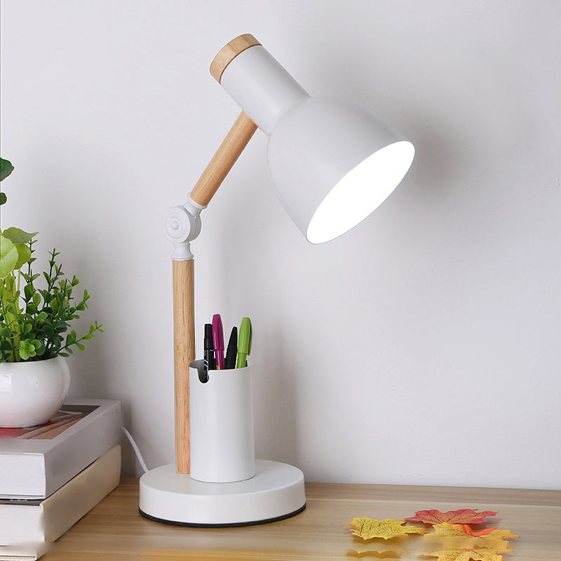 Contemporary Style Conical Table Lamp Metal 1-Light Nightstand Lamp