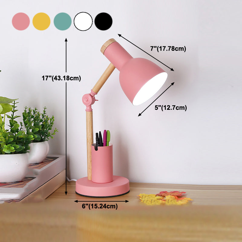 Contemporary Style Conical Table Lamp Metal 1-Light Nightstand Lamp