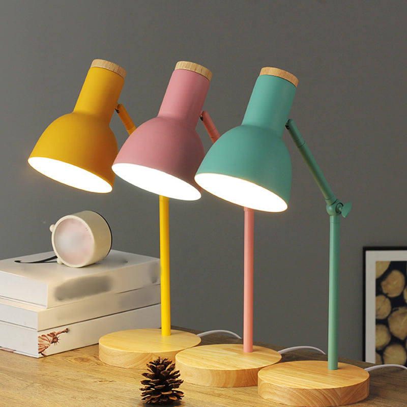Contemporary Style Conical Night Table Lamp Metal 1-Light Nightstand Lamp